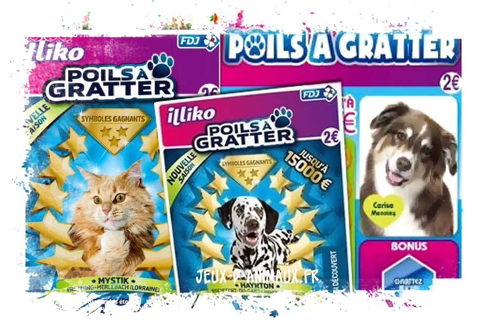 Jeux de grattage et animaux à la Française des jeux